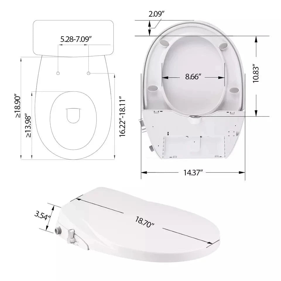 Mitigeo Abattant WC Japonais sans Electricite