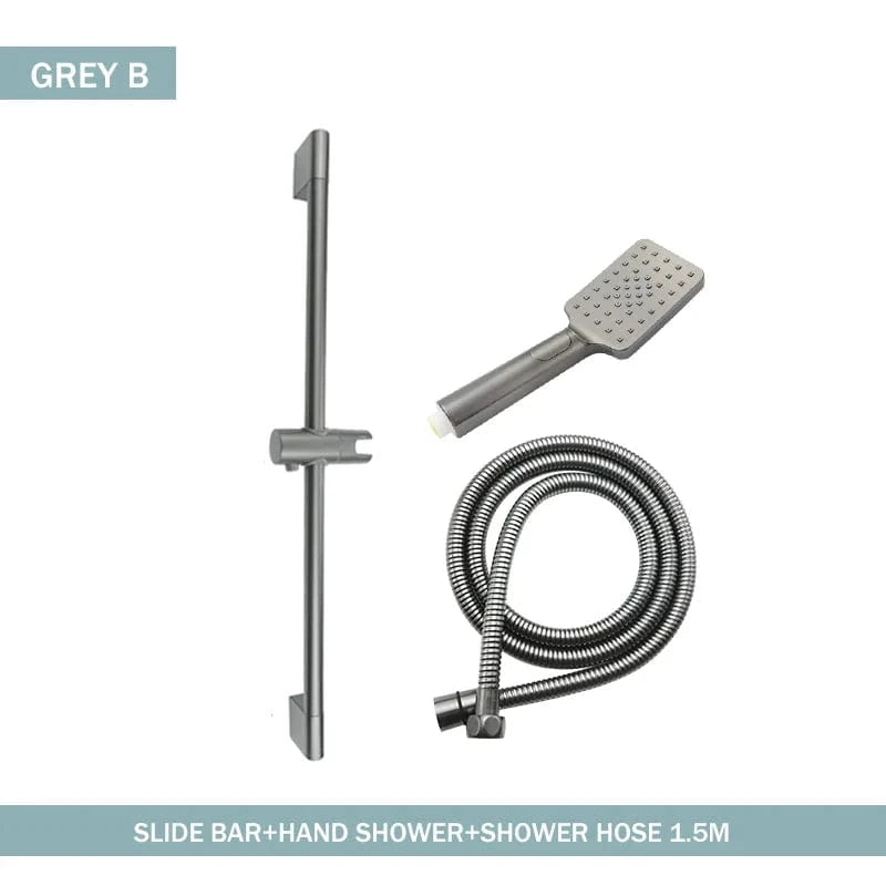 Mitigeo B Whole Set Grey Barre Pommeau de Douche