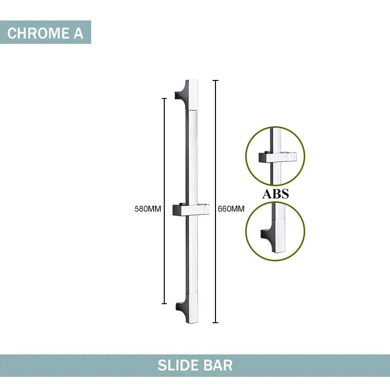 Mitigeo A Slide Bar Chrome Barre Pommeau de Douche