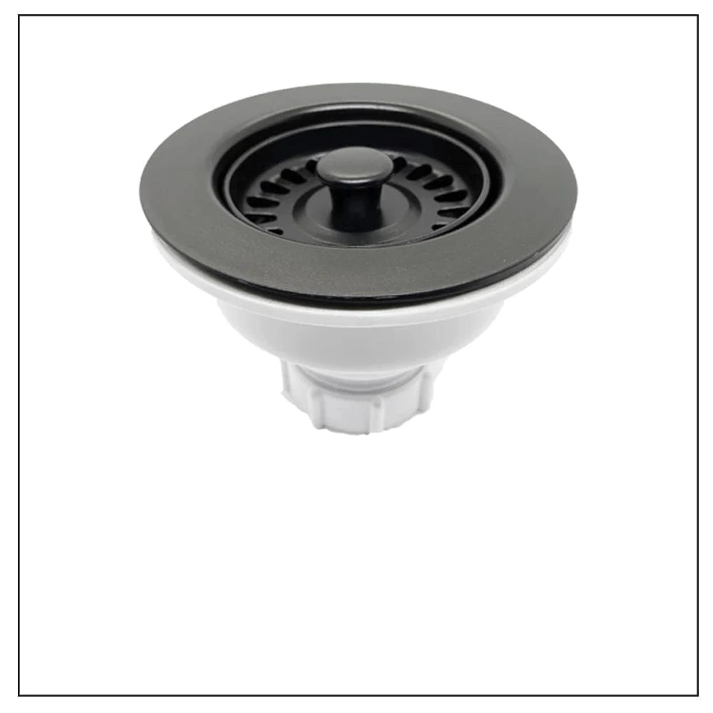 Mitigeo Noir Bonde Inox pour Evier