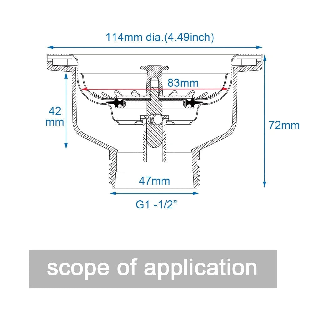 Mitigeo Bonde Inox pour Evier