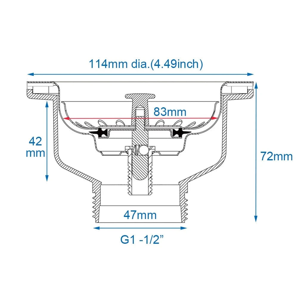 Mitigeo Bonde Inox pour Evier