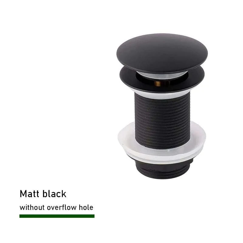 Mitigeo noir sans trou Bonde Lavabo