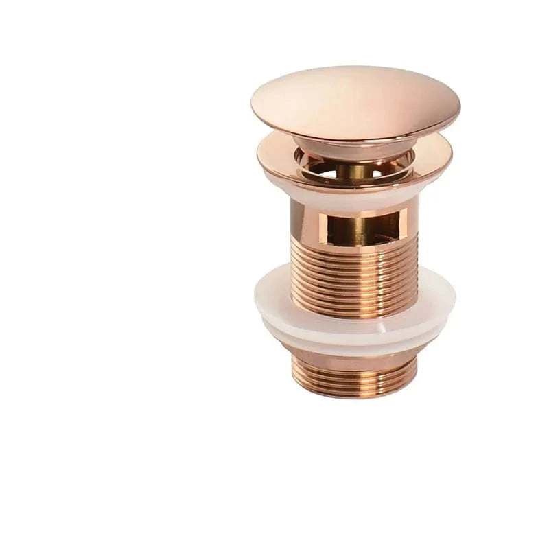 Mitigeo or rose avec trou Bonde Lavabo Poussoir