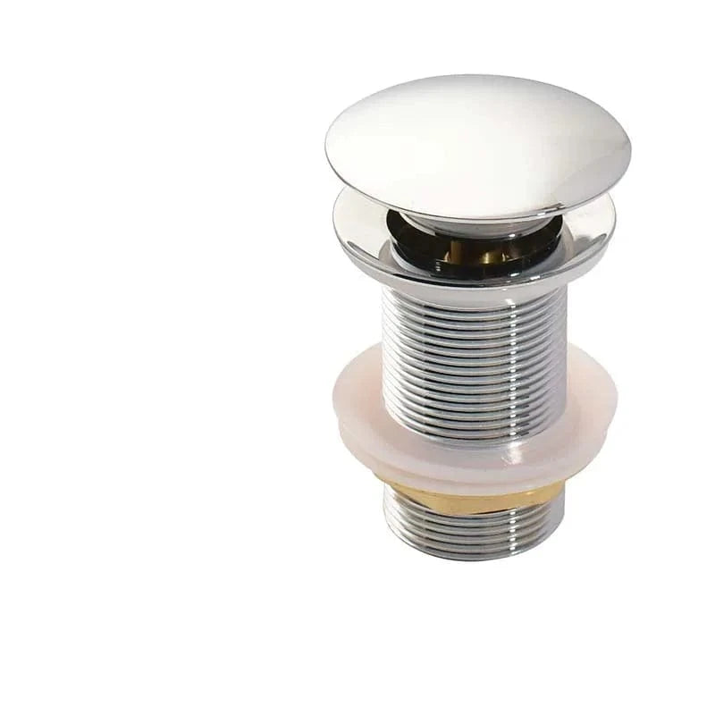 Mitigeo chrome sans trou Bonde Lavabo Poussoir