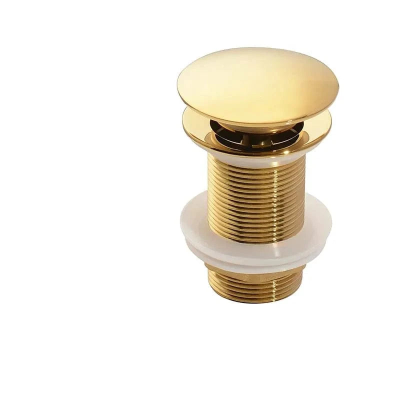Mitigeo or foncé sans trou Bonde Lavabo Poussoir