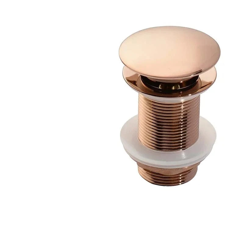 Mitigeo or rose sans trou Bonde Lavabo Poussoir