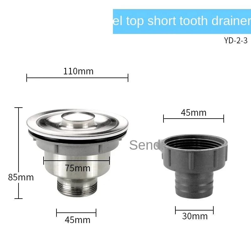 Mitigeo YD-2-3 Bonde pour Evier de cuisine