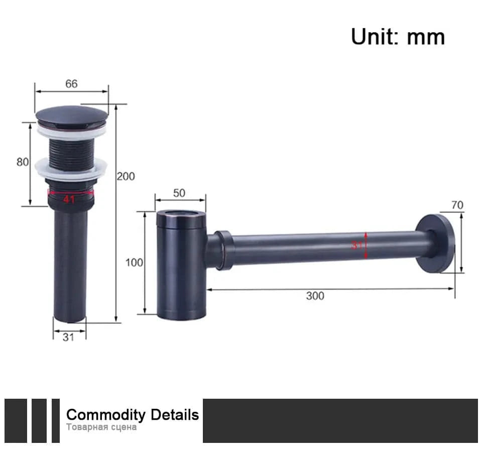 Mitigeo Bonde pour Lavabo Salle de Bain
