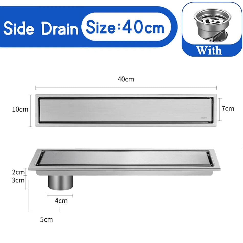 Mitigeo Gris 40cm S Caniveau de Douche à Carreler