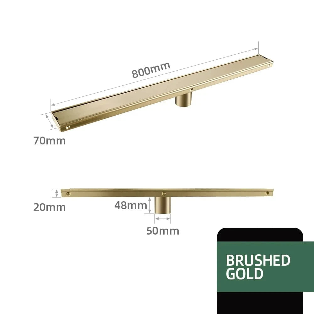 Mitigeo Or 800mm Caniveau de Douche Italienne