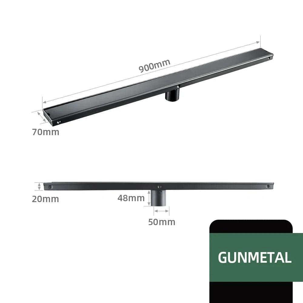 Mitigeo Bronze 900mm Caniveau de Douche Italienne