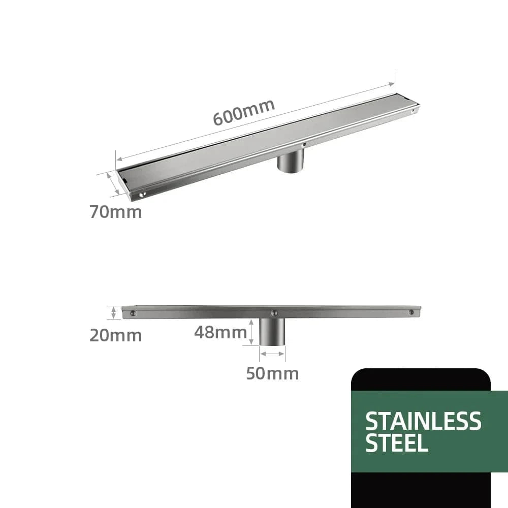 Mitigeo Inox 600mm Caniveau de Douche Italienne