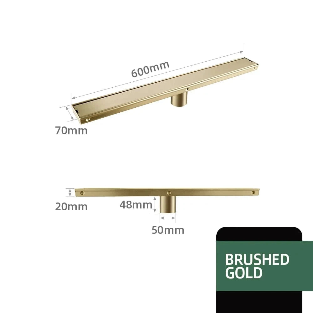 Mitigeo Or 600mm Caniveau de Douche Italienne