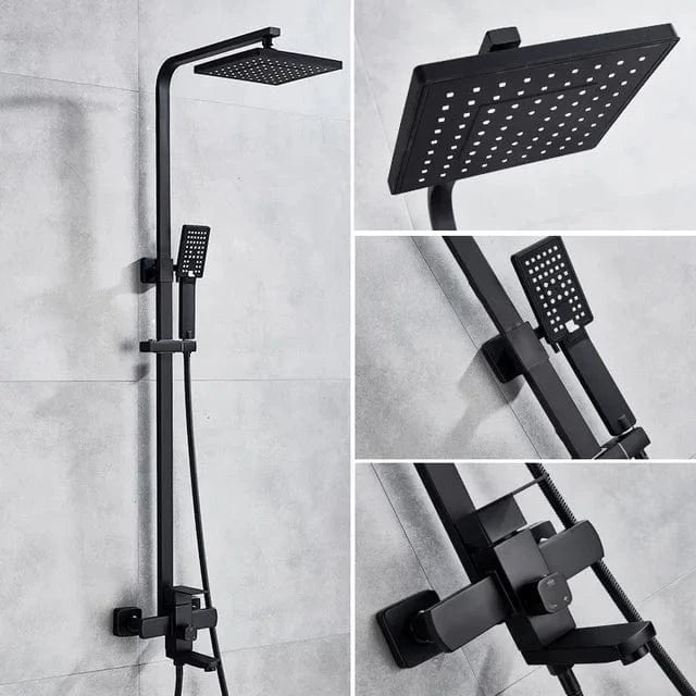 Mitigeo Noir Colonne de Douche Noire