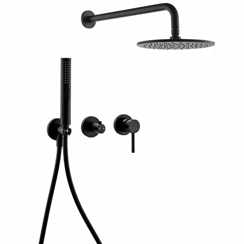 Mitigeo Noir 2 / 20 cm Colonnes de Douche
