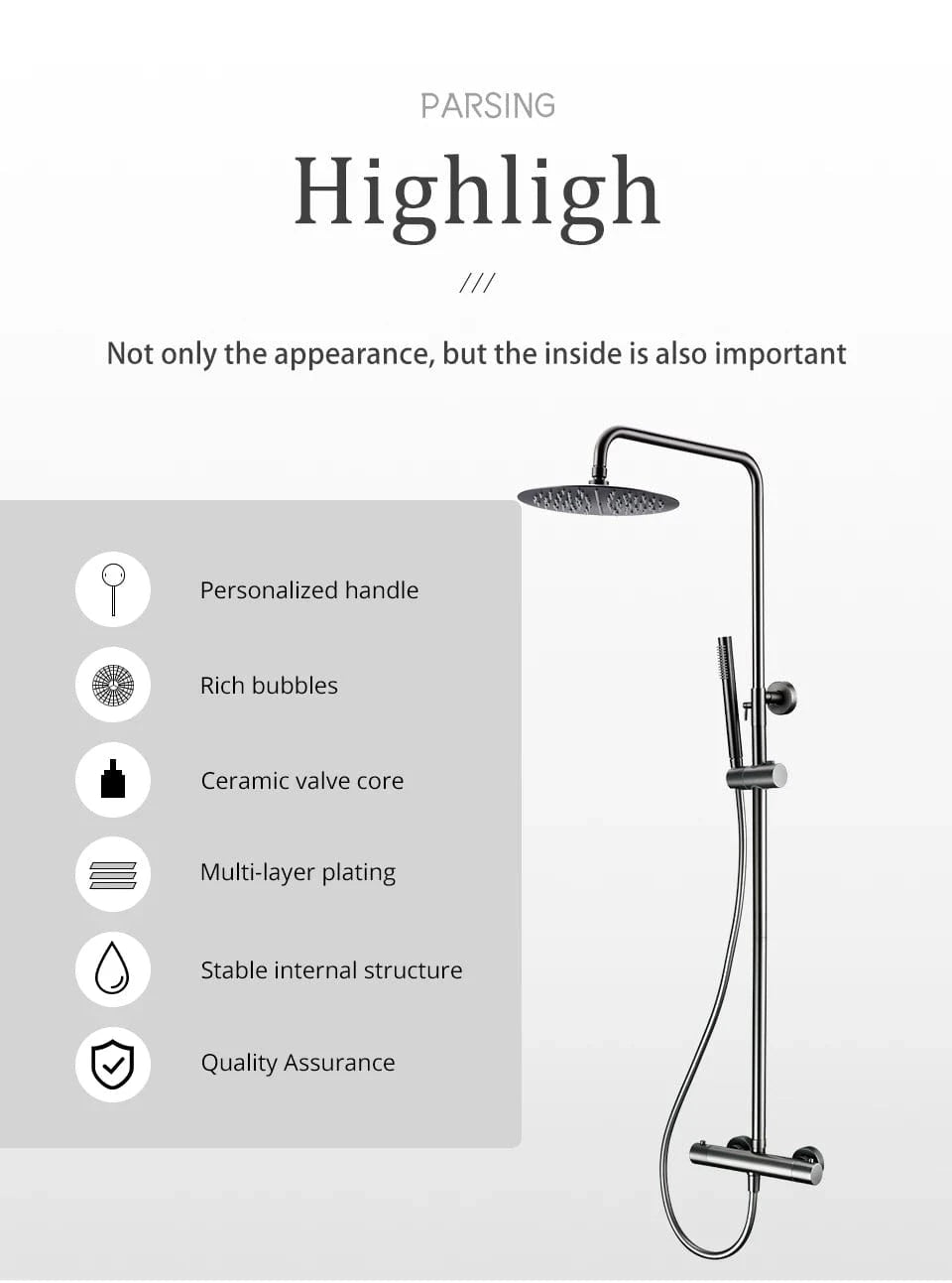 Mitigeo Colonnes de Douche Thermostatique