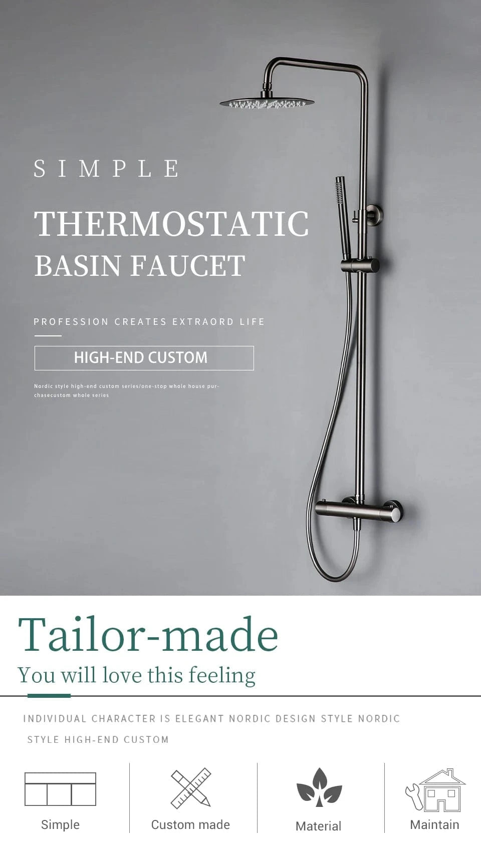Mitigeo Colonnes de Douche Thermostatique