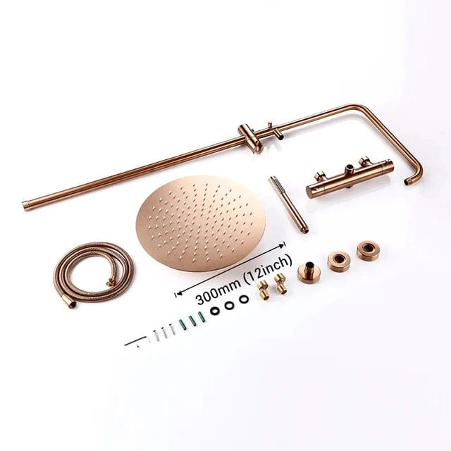 Mitigeo BRG-30 cm Colonnes de Douche Thermostatique