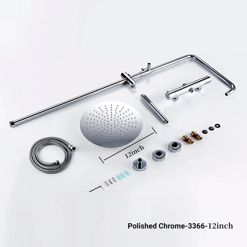 Mitigeo PC-30 cm Colonnes de Douche Thermostatique