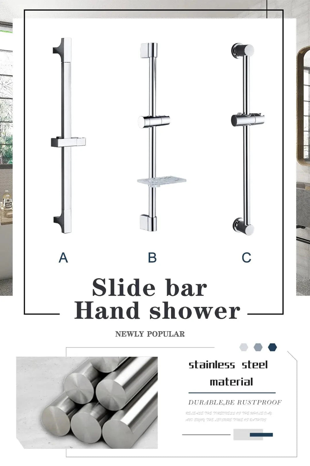 Mitigeo Compris Mitigeurs et Barre de Douche avec Flexible et Douchette