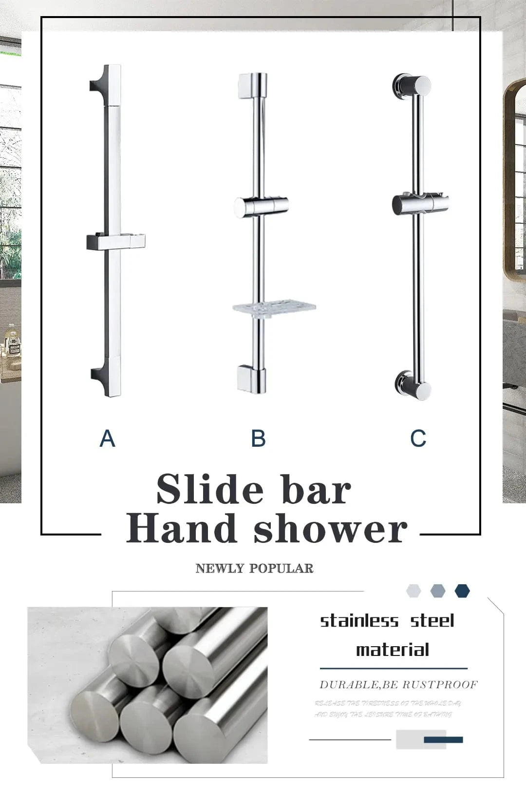 Mitigeo Compris Mitigeurs et Barre de Douche avec Flexible et Douchette