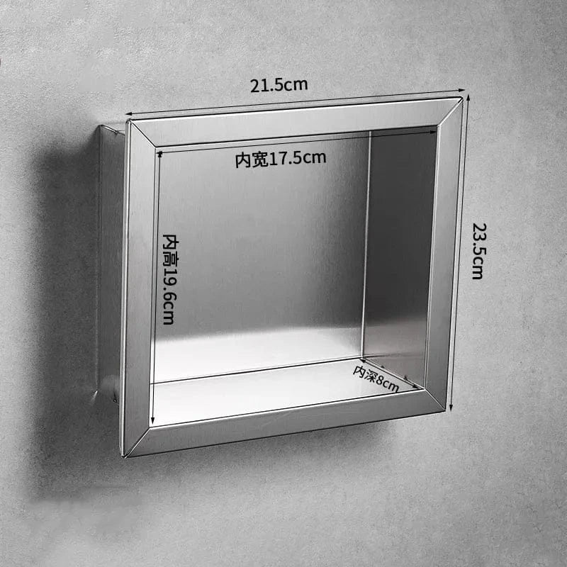 Mitigeo Nickel Douche Italienne avec Niche de Rangement