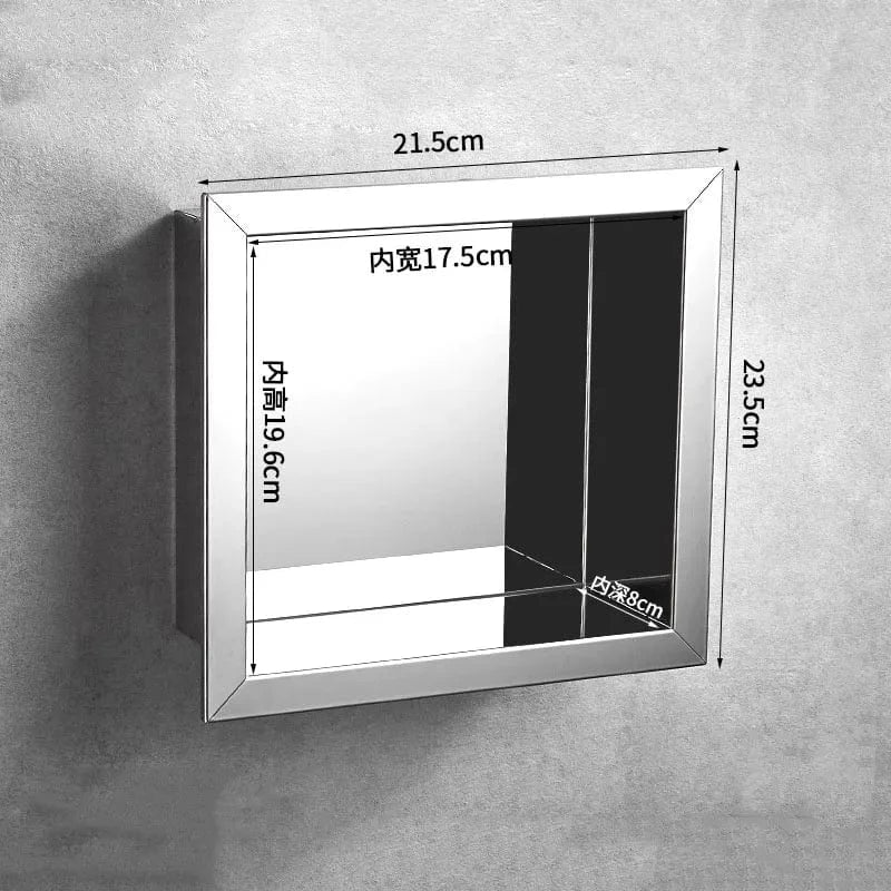 Mitigeo Chrome Douche Italienne avec Niche de Rangement