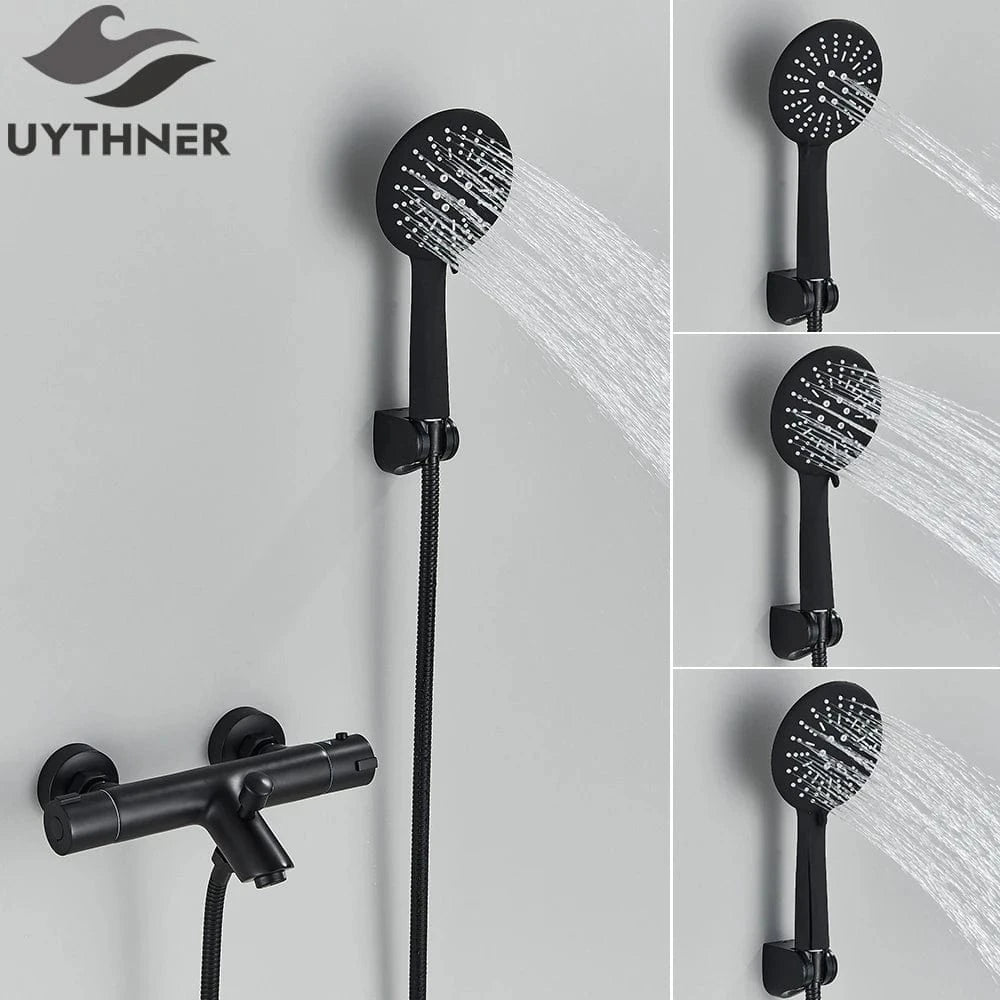 Mitigeo Ensemble Mitigeur douche Noir B Douche Thermostatique