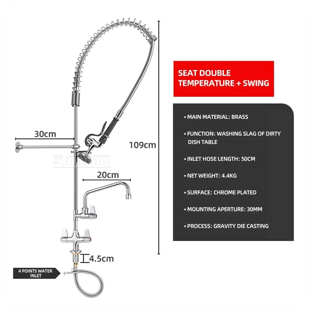 Mitigeo Eau chaude - Eau froide Douchette Professionnelle