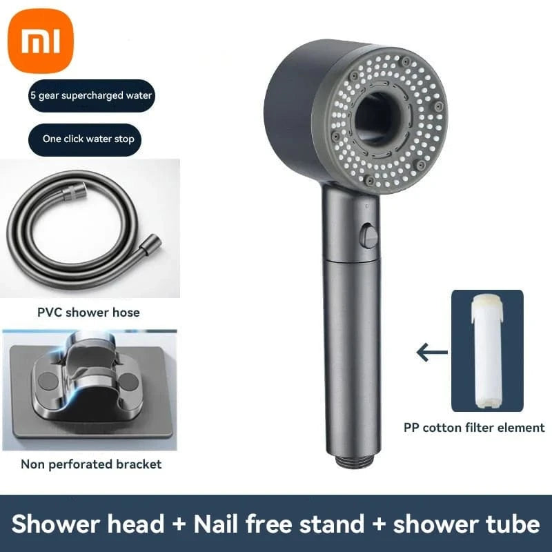 Mitigeo Gris Filtre Calcaire Pommeau de Douche