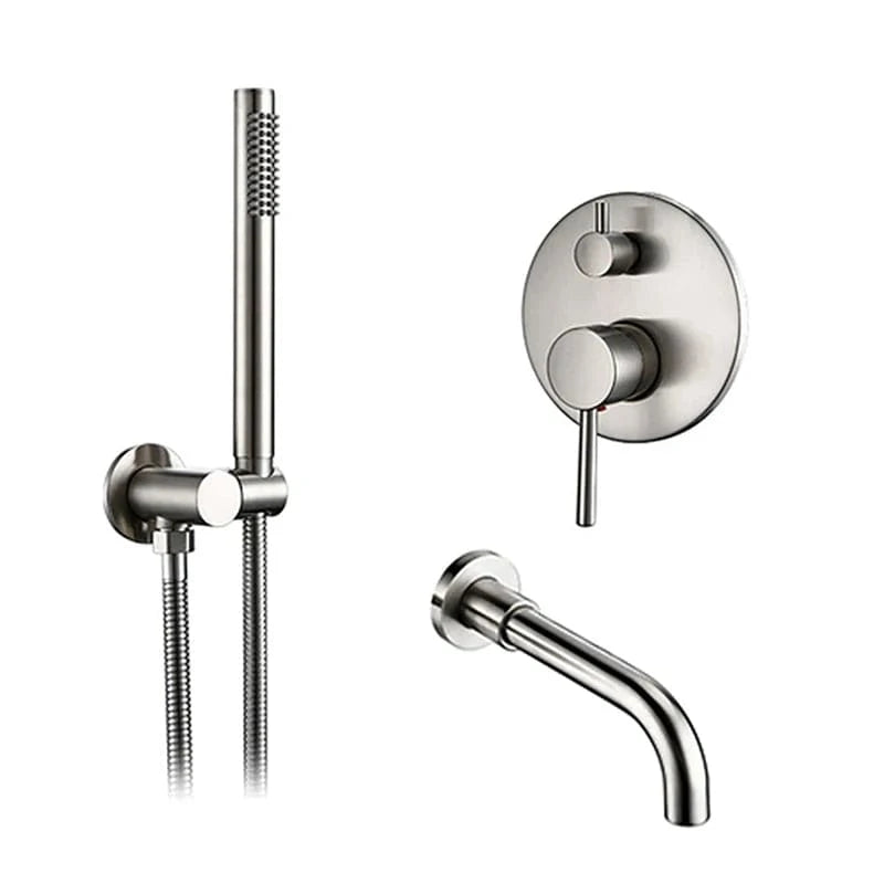 Mitigeo Chrome brossé Mitigeur Baignoire Douche