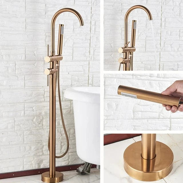 Mitigeo Nickel Rose Or Mitigeur Baignoire Ilot