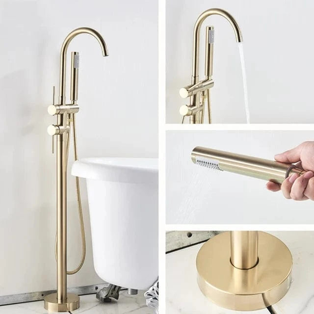 Mitigeo Or Brossé Mitigeur Baignoire Ilot