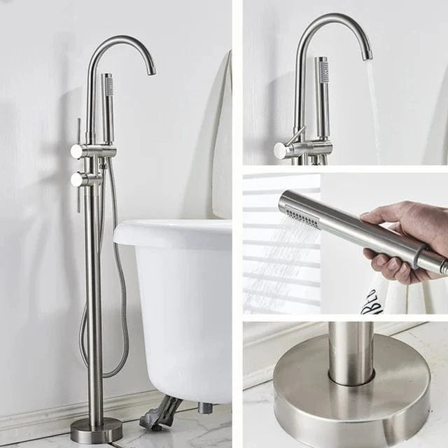 Mitigeo Nickel brossé Mitigeur Baignoire Ilot