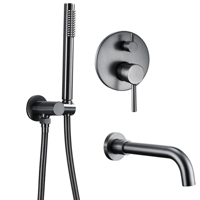 Mitigeo Gris Métal / Bec-260mm Mitigeur Baignoire Mural