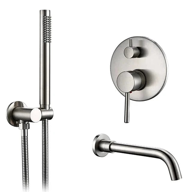 Mitigeo Chrome Brosse / Bec-260mm Mitigeur Baignoire Mural