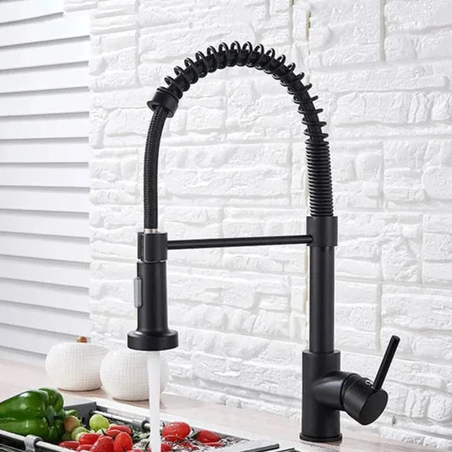 Mitigeo Noir Mat Mitigeur cuisine doré douchette
