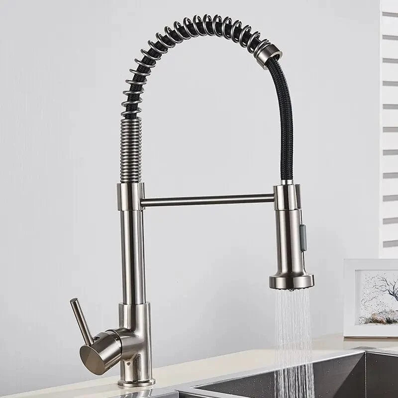 Mitigeo Brushed Nickel mitigeur cuisine douchette