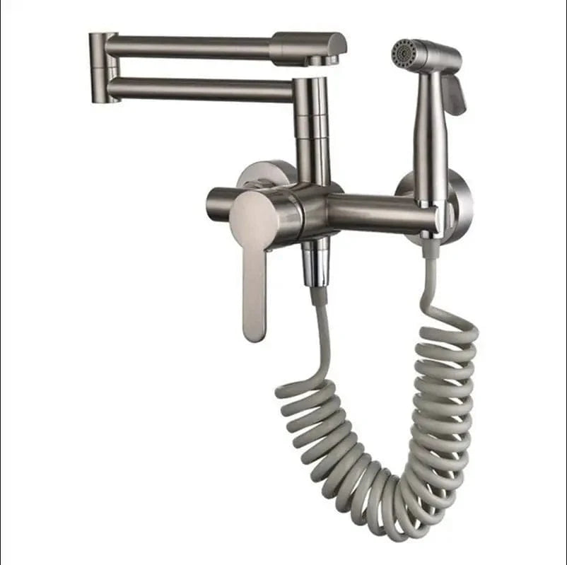 Mitigeo Nickel Mitigeur Cuisine Rabattable avec Douchette