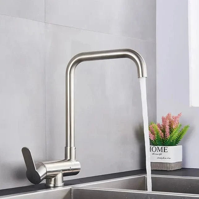 Mitigeo Nickel Mitigeur Cuisine Rabattable Doré