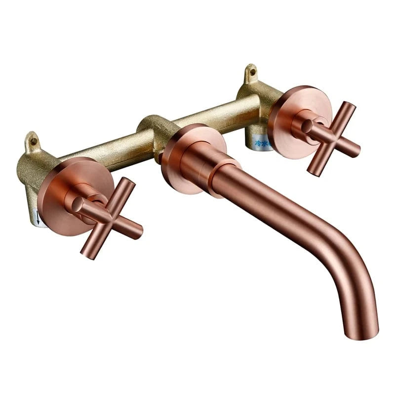Mitigeo Or Rose Brosse Mitigeur Encastrable Lavabo