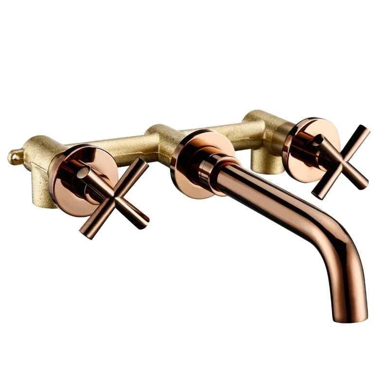 Mitigeo Or rose Poli Mitigeur Encastrable Lavabo