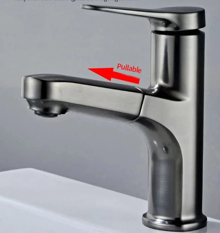 Mitigeo Gris Mitigeur Lavabo avec Douchette
