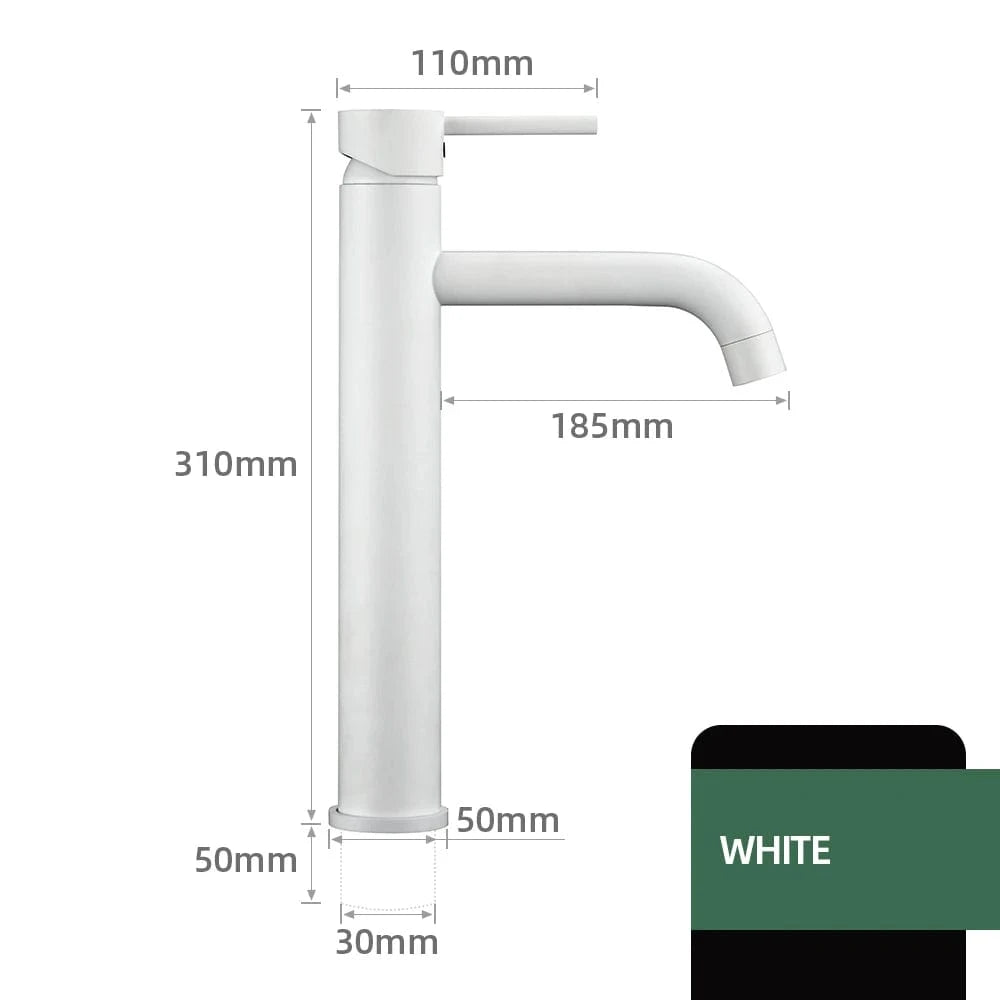 Mitigeo Long Mitigeur Lavabo Blanc