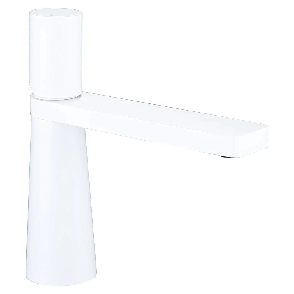 Mitigeo Blanc brillant Mitigeur Lavabo Bronze Brossé