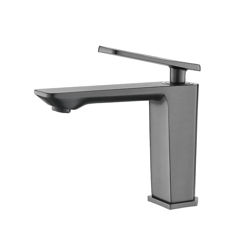 Mitigeo Gris métal Mitigeur Lavabo Chrome
