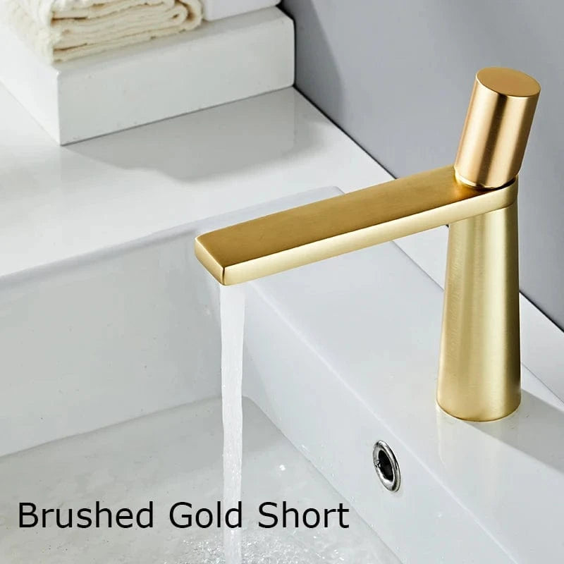 Mitigeo Or Brossé lavabo Mitigeur Lavabo Laiton Brossé