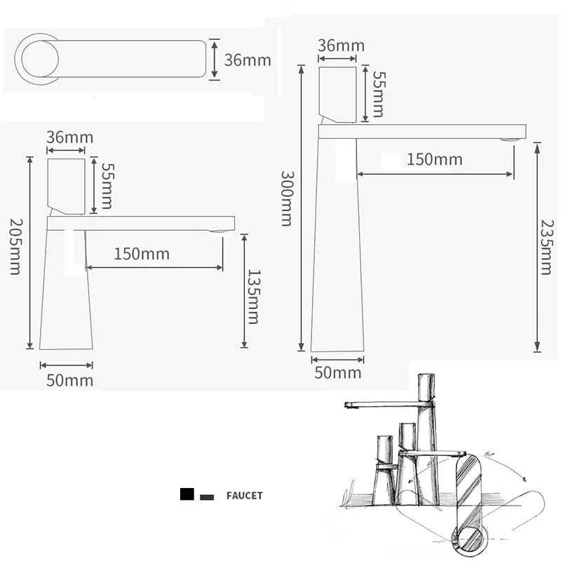 Mitigeo Mitigeur Lavabo Laiton Brossé