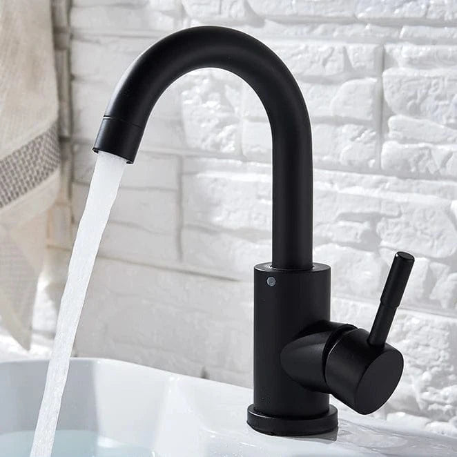 Mitigeo Noir Mat A Mitigeur Lavabo Noir